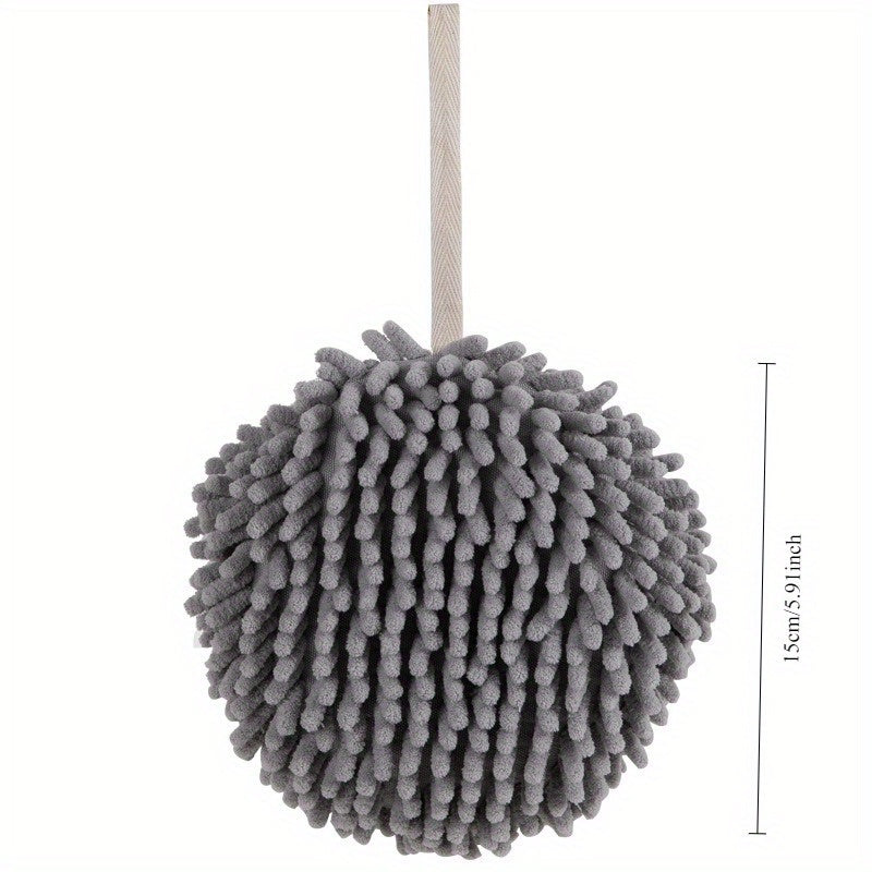 Chenille Hand Towel Quick Dry Lightweight Kitchen Bathroom Geometric Design