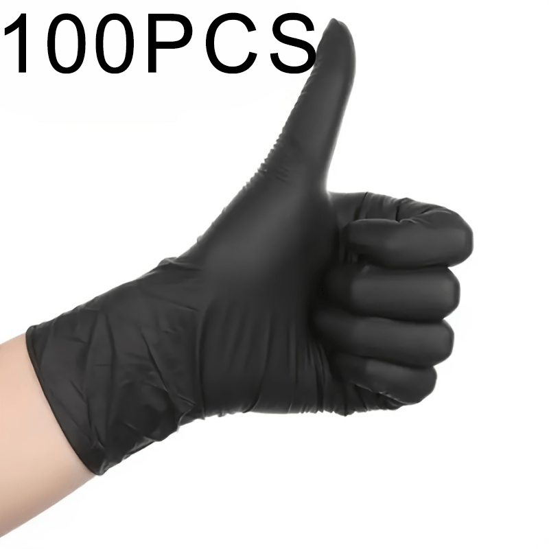 Black Nitrile Gloves Pack of 30 50 or 100 for Cleaning, Nail Care, and Pet Grooming