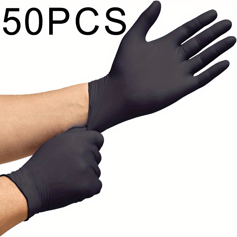 Black Nitrile Gloves Pack of 30 50 or 100 for Cleaning, Nail Care, and Pet Grooming
