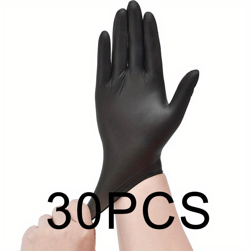 Black Nitrile Gloves Pack of 30 50 or 100 for Cleaning, Nail Care, and Pet Grooming
