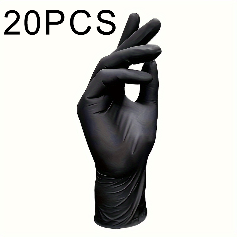 Black Disposable Nitrile Gloves Pack of 20 50 or 100 for Food Cleaning and Beauty