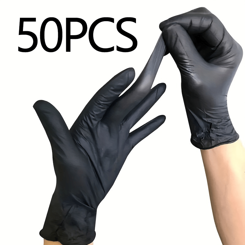 Black Disposable Nitrile Gloves Pack of 20 50 or 100 for Food Cleaning and Beauty