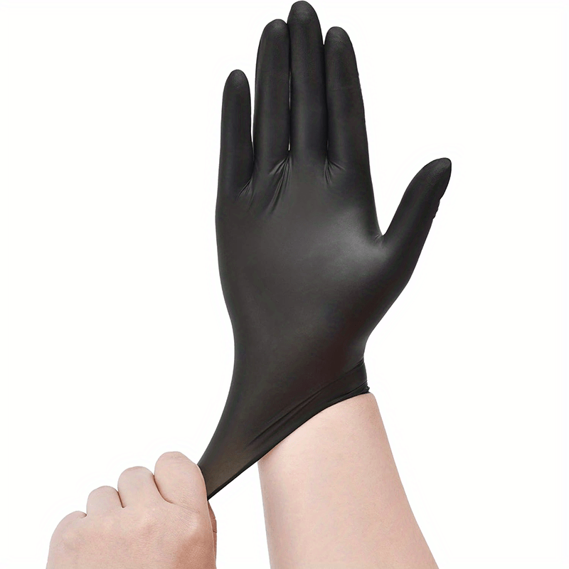 Black Disposable Nitrile Gloves Pack of 20 50 or 100 for Food Cleaning and Beauty