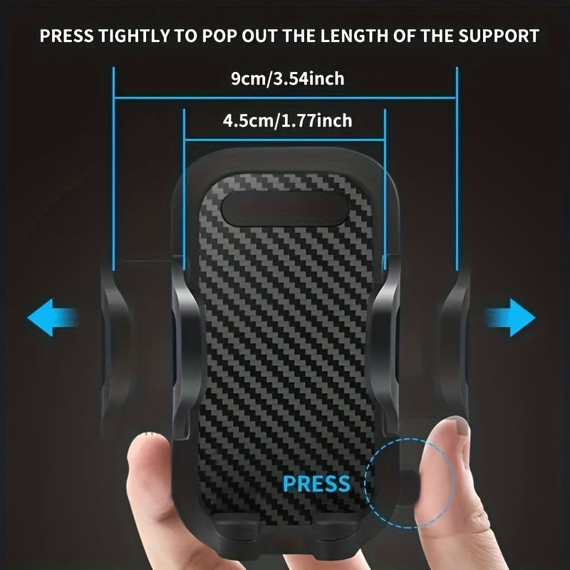 Universal sozlanadigan avtomobil telefon uchun tutqich ABS paneli havo ventili uchun o'rnatish 4-7 dyuymli telefonlar bilan mos keladi