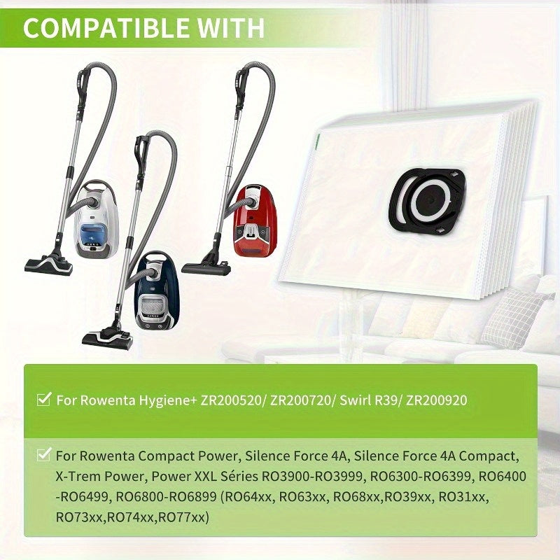 Upright va Canister tozalash uchun 4 ta HEPA mato changyutgich sumkasi to'plami