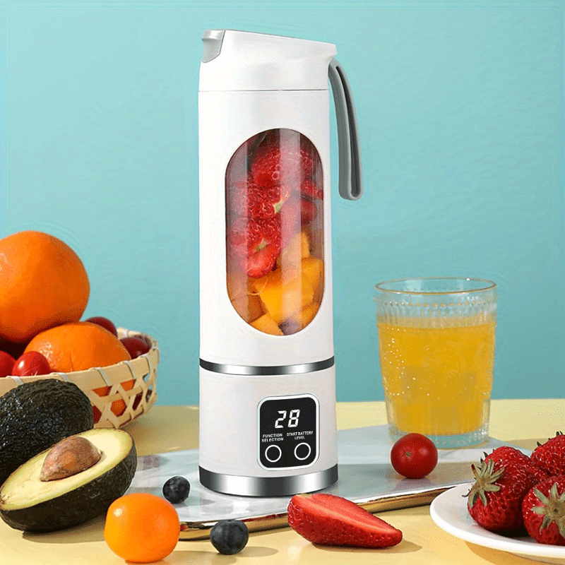 Portable Blender 15.22oz USB Rechargeable Smoothie Maker with LED Display