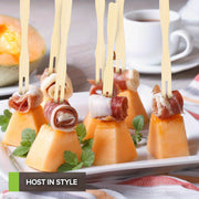 8.64cm Disposable Bamboo Forks for Appetizers Charcuterie Small Bites BBQ Table Settings