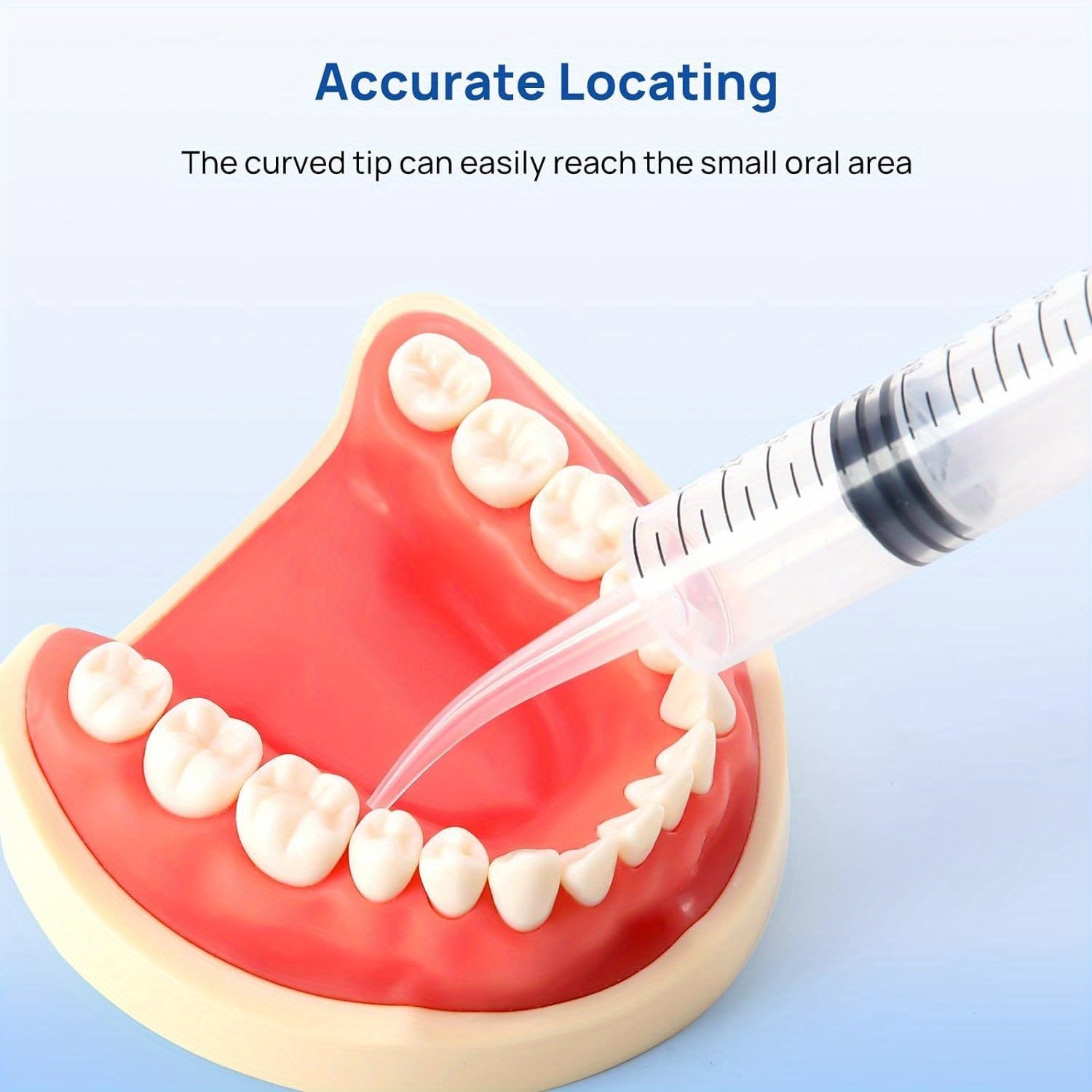 Зубные ирригаторы 12 мл одноразовые прозрачные с изогнутым наконечником для ухода за полостью рта