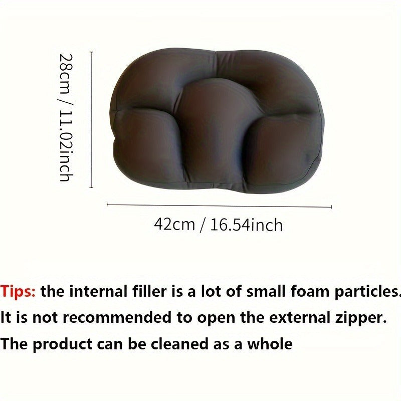 Medium Firm Polyester Neck Support Pillow for Sleeping Ergonomic Egg Shape Lightweight and Portable