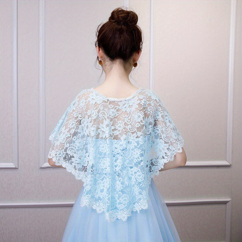 Bridal Lace Shawl Polyester Cape for Wedding Gowns and Special Occasions