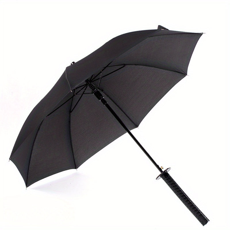 Automatic Samurai Sword Style Umbrella with 16 Iron Ribs Nylon Canopy Water-Resistant
