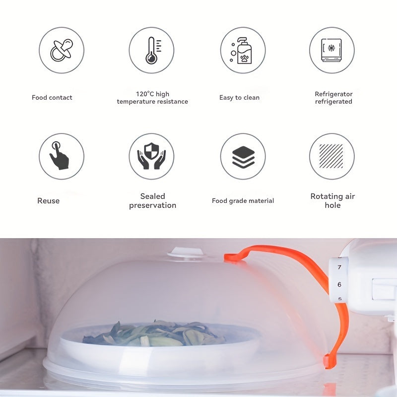Microwave Food Cover Oil-Proof Splash Guard for Kitchen and Camping