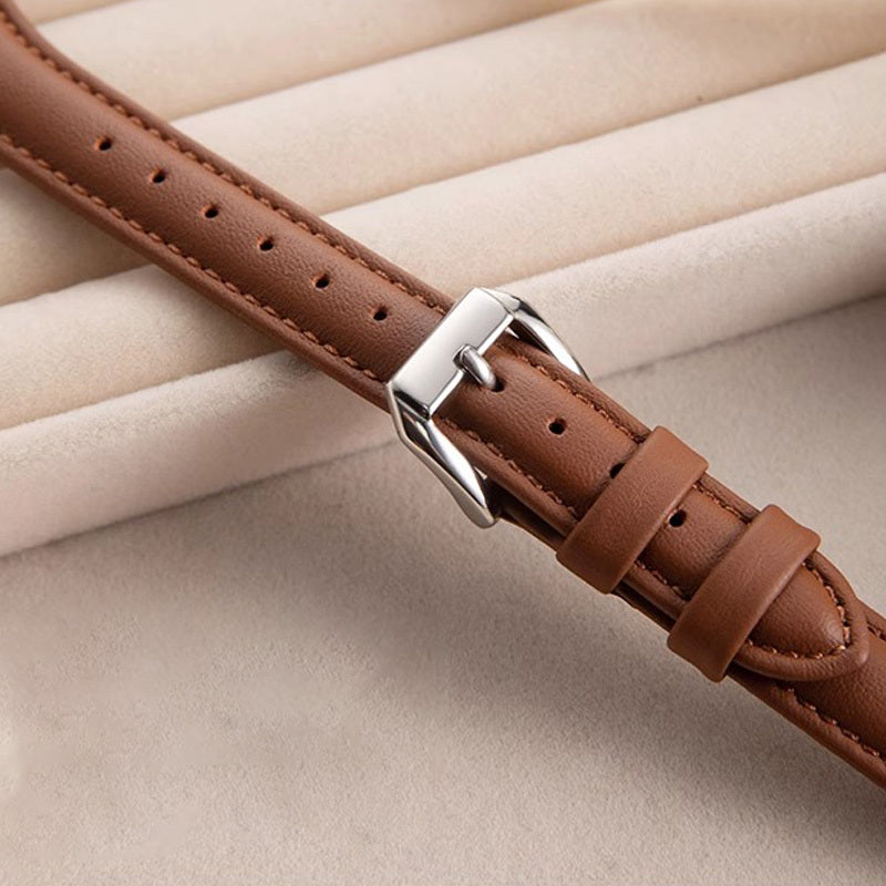 Faux Leather Smartwatch Band for Apple Watch Series 1-9 SE Ultra 38mm-49mm Adjustable