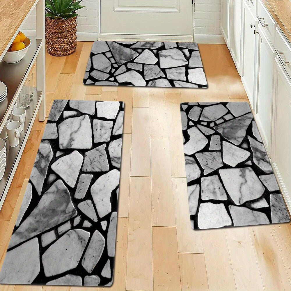 Zamonaviy Skandinaviya Shik Qayta Qaytish Naqshli Bejmat - Yumshoq, Singdiruvchi va Sirpanmaydigan Eski Mat | Zal, yashash xonasi, yotoqxona uchun dog' va suvga chidamli yo'lchiroq | Zamonaviy Uy Bezagi | Oson tozalanadi, mashinada yuvish mumkin