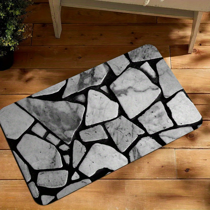 Zamonaviy Skandinaviya Shik Qayta Qaytish Naqshli Bejmat - Yumshoq, Singdiruvchi va Sirpanmaydigan Eski Mat | Zal, yashash xonasi, yotoqxona uchun dog' va suvga chidamli yo'lchiroq | Zamonaviy Uy Bezagi | Oson tozalanadi, mashinada yuvish mumkin