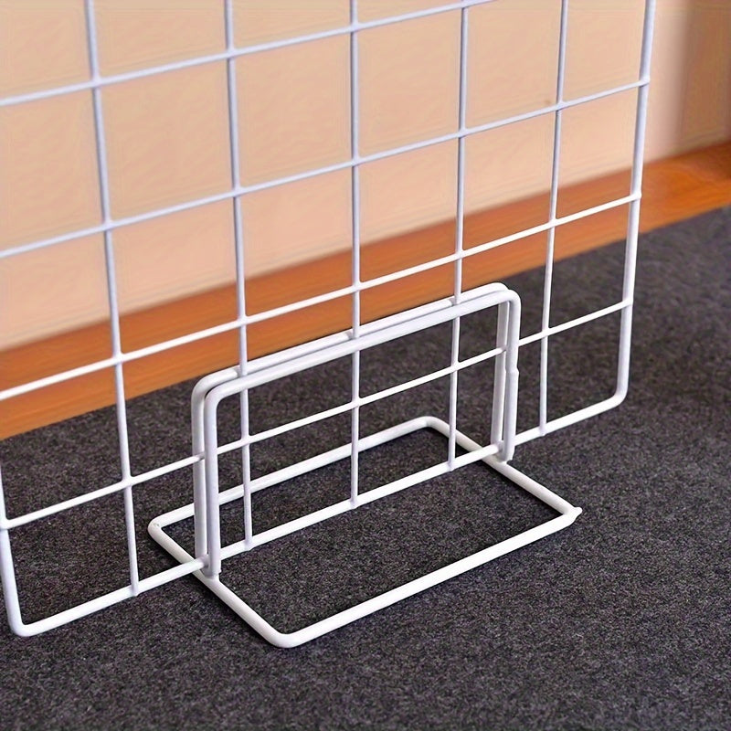 Одинарный современный металлический стенд для сетчатой панели - подходит для выставок произведений искусства, фотографий и ювелирных изделий - не требует электричества