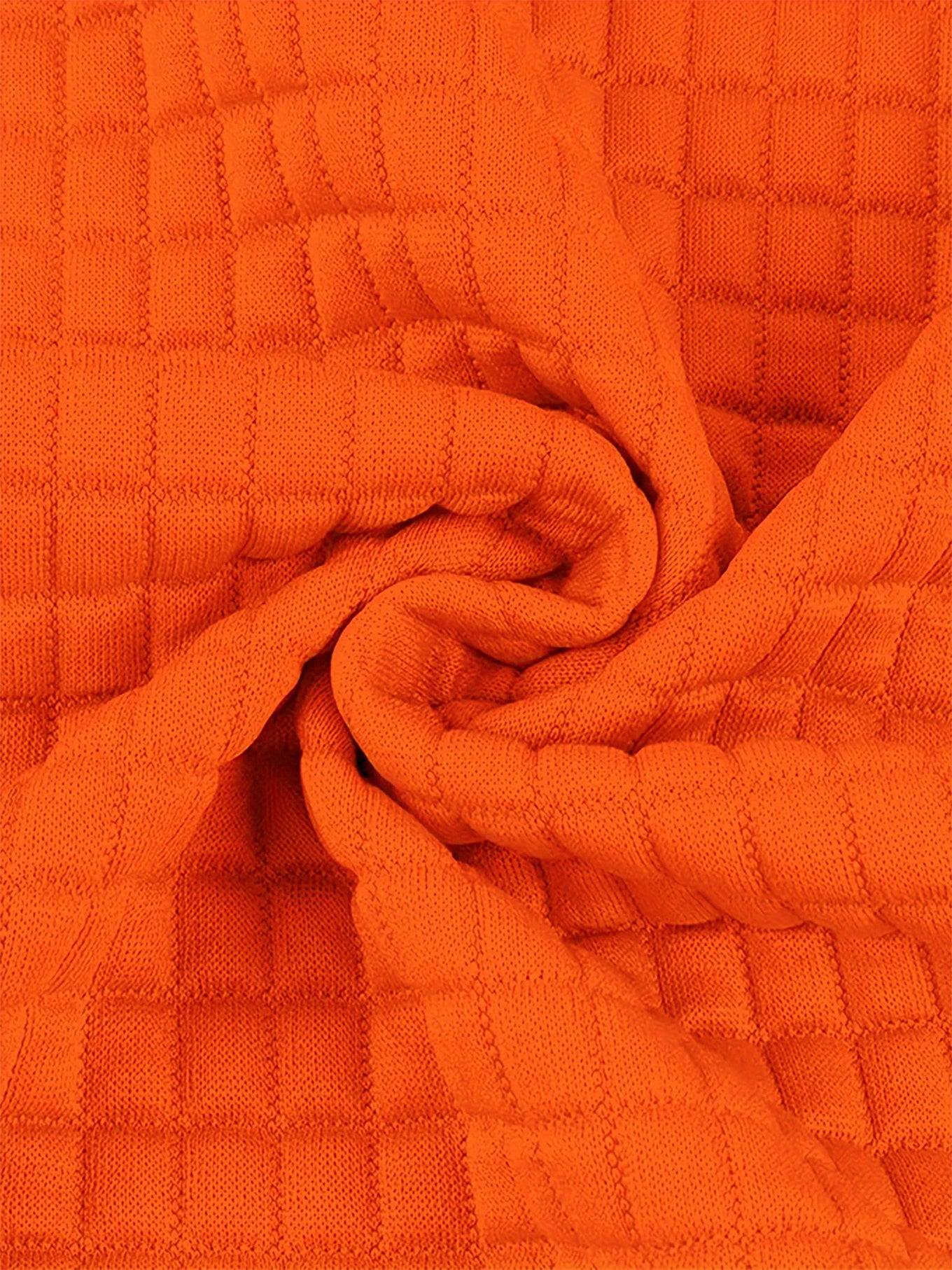 Plus Size Women's Waffle Sweatshirt Floral Sunflower Print Orange Casual Pullover