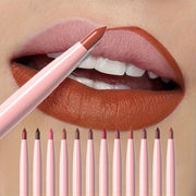 Набор матовых карандашей для губ для женщин, 12 штук, водостойкие, стойкие, долговечные