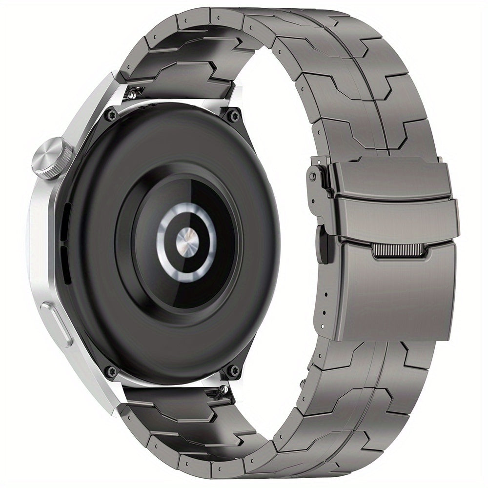 Titanium Metal Watch Band 22mm for Huawei Watch 4/Pro GTR 4/3 Pro Samsung Galaxy Watch 3 45mm Adjustable Stylish