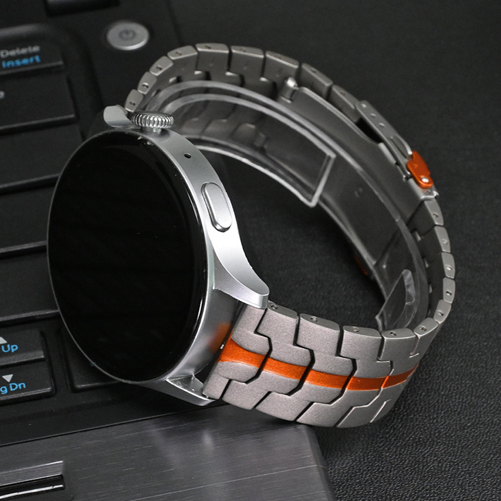 Titanium Metal Watch Band 22mm for Huawei Watch 4/Pro GTR 4/3 Pro Samsung Galaxy Watch 3 45mm Adjustable Stylish