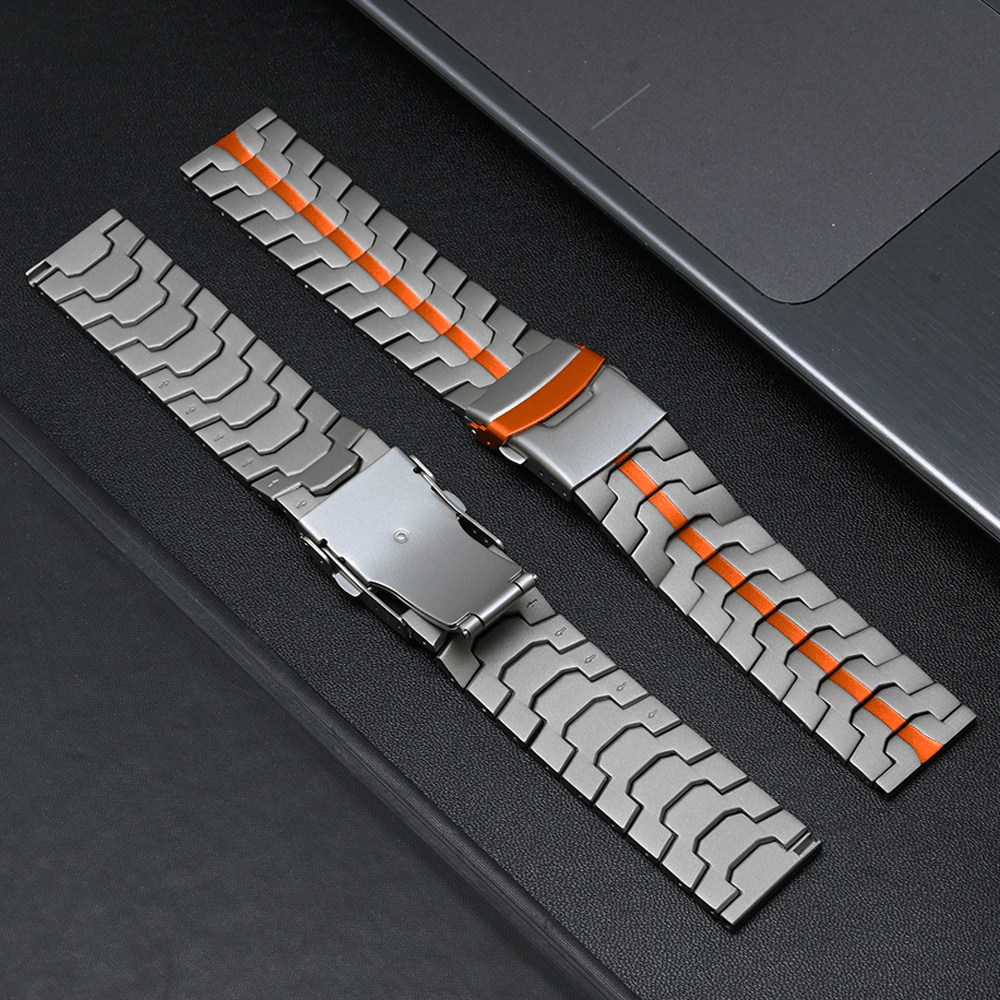 Titanium Metal Watch Band 22mm for Huawei Watch 4/Pro GTR 4/3 Pro Samsung Galaxy Watch 3 45mm Adjustable Stylish
