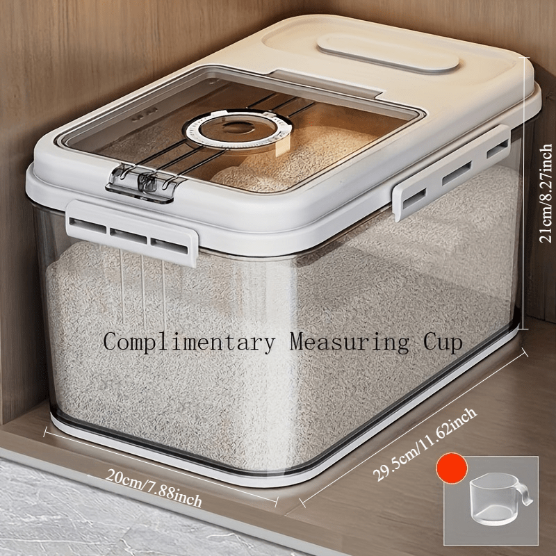 Large Capacity Airtight Rice and Cereal Dispenser Made of Durable PET Food Storage Container