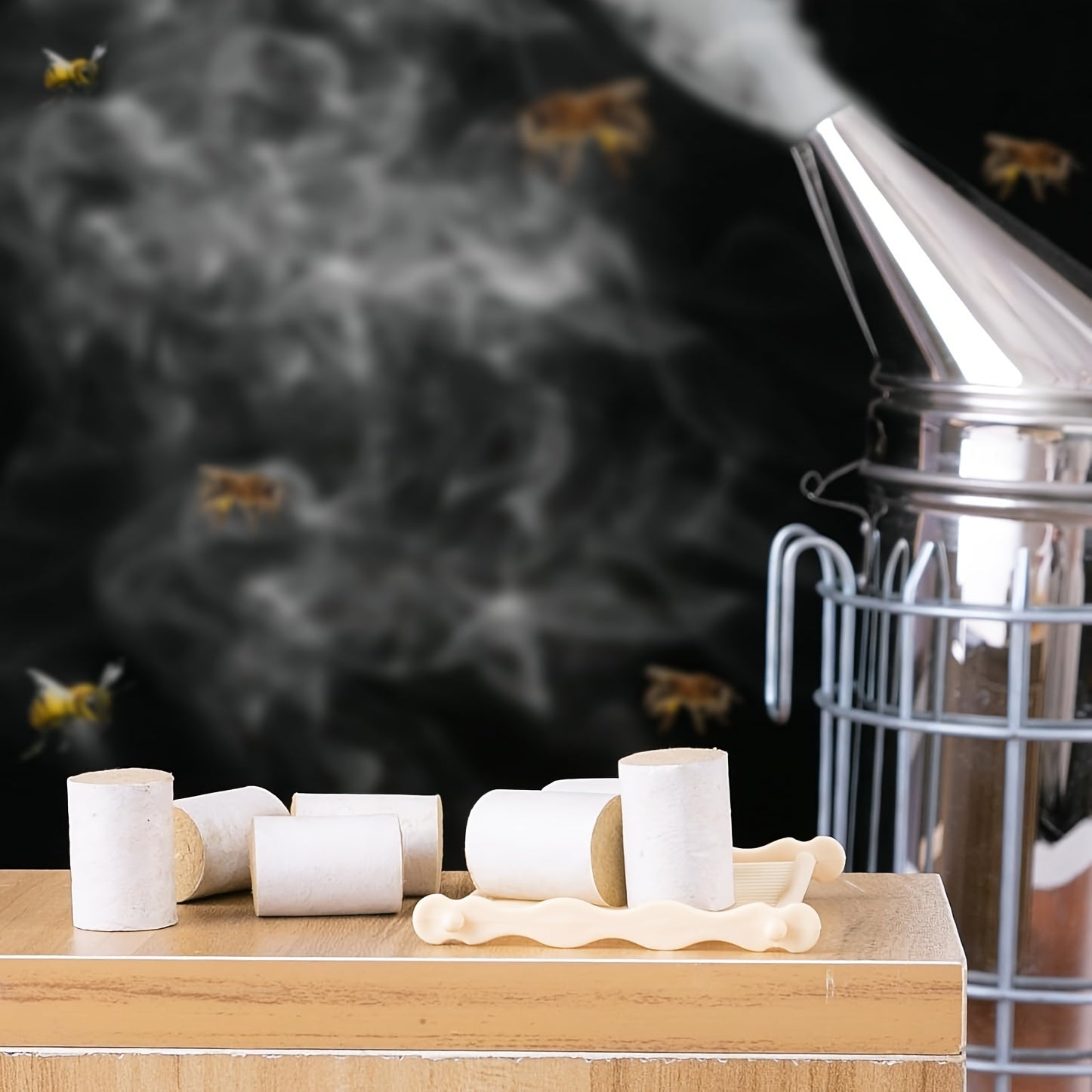 Natural Bees Smoke Granules for Calming Beehives 54 Pieces 1.78x2.67cm Beekeeping Supplies