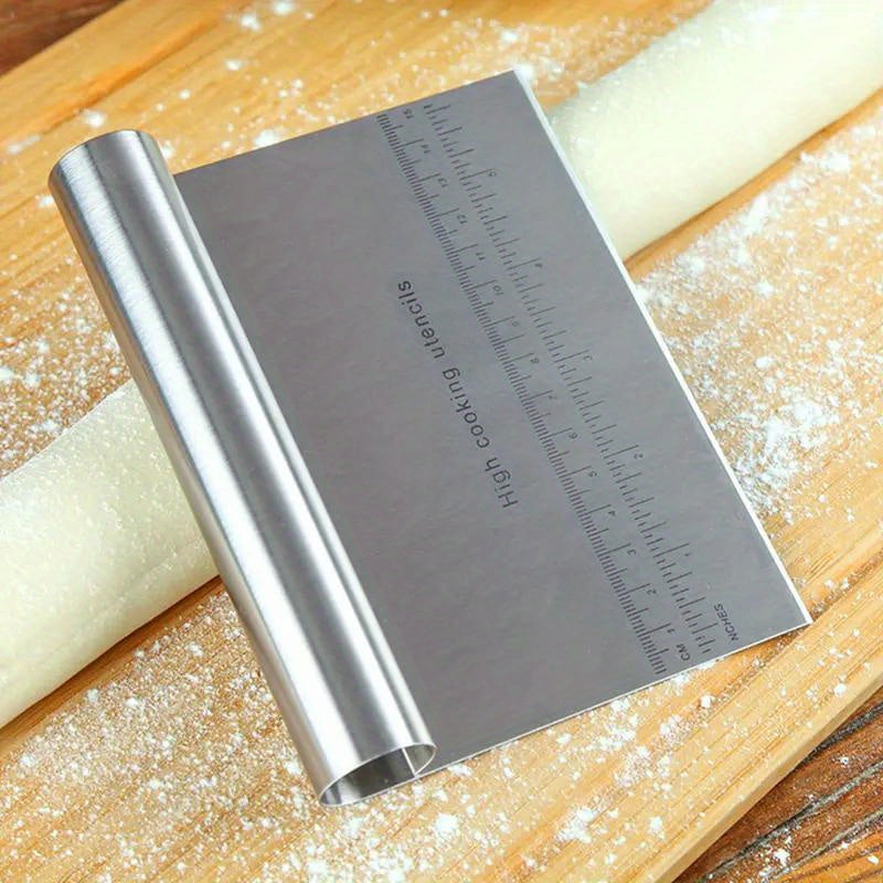 Stainless Steel Pastry Scraper Kitchen Dough Cutter Baking Tool