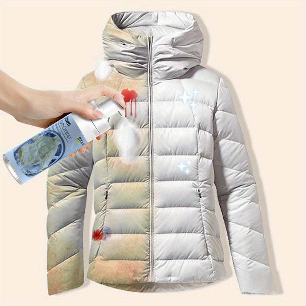 HCook No-Rinse Mat O'chiruvchi Sprey 200ML - Tovuq palto va uy uchun sitrik kislota bilan chuqur tozalovchi dog' o'chiruvchi - Tez quriydigan, suv ishlatmaydigan tozalovchi ko'pik kiyimlar va mebel uchun - Bir marta silashda dog'larni olib tashlaydi