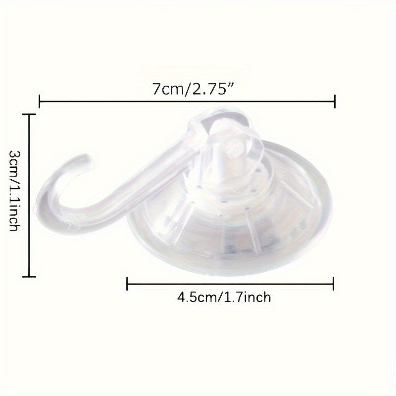 Clear Suction Cup Hooks for Bathroom Shower Kitchen Utility Strong Hangars for Towels