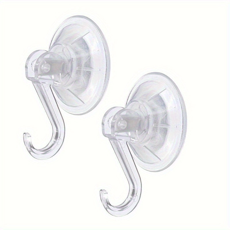 Clear Suction Cup Hooks for Bathroom Shower Kitchen Utility Strong Hangars for Towels
