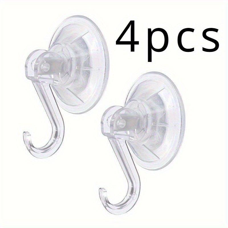 Clear Suction Cup Hooks for Bathroom Shower Kitchen Utility Strong Hangars for Towels