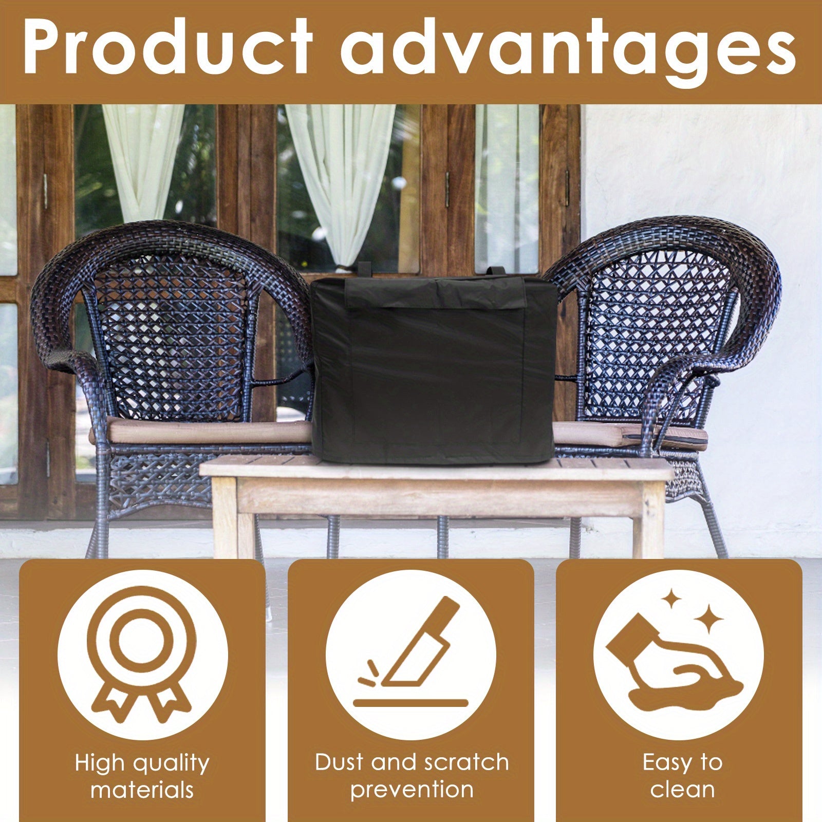 Go'sht kesgichining qopqog'i, suv o'tkazmaydigan 420D Oxford mat, chang va chizishga qarshi, oshxona uchun