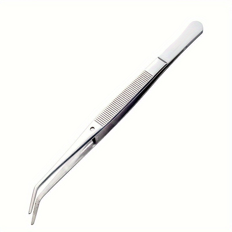 Stainless Steel Tweezers for Nail Art and Crafts, Precision, Shiny
