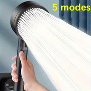 Water-Saving Shower Head with 5 Modes for Sensitive Skin Easy to Install No Batteries