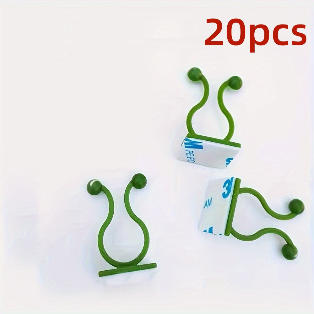 20 Pieces Plant Support Clips for Climbing Plants Garden Trellis Wall Vines PP