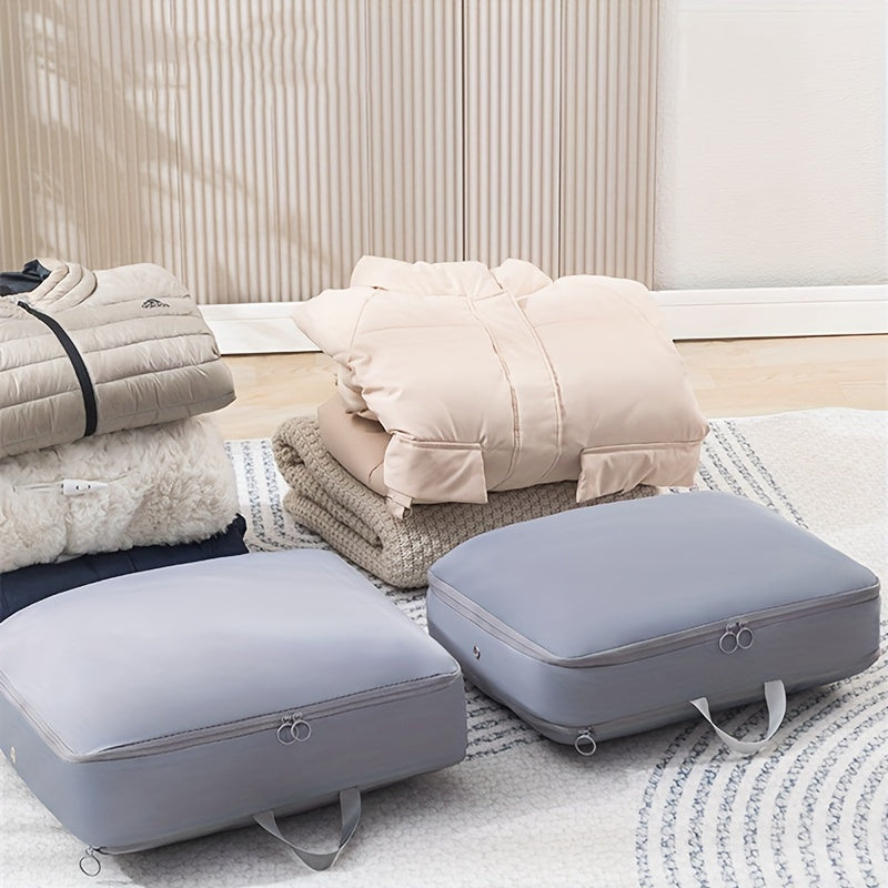 Set of 2 Expandable Compression Packing Cubes for Travel and Home Organization