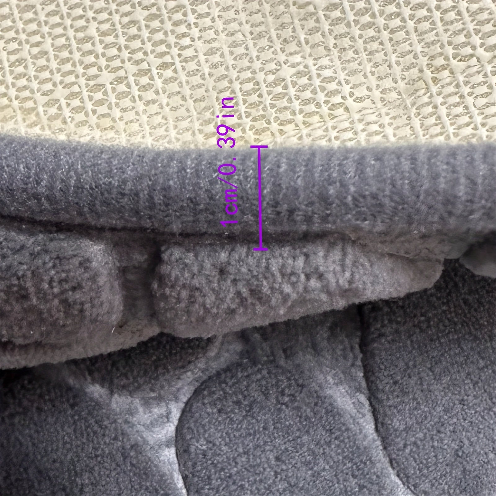 Velvet Memory Foam Bath Mat with 3D Pebble Design, Absorbent, Fast-Drying, Bathroom Rug