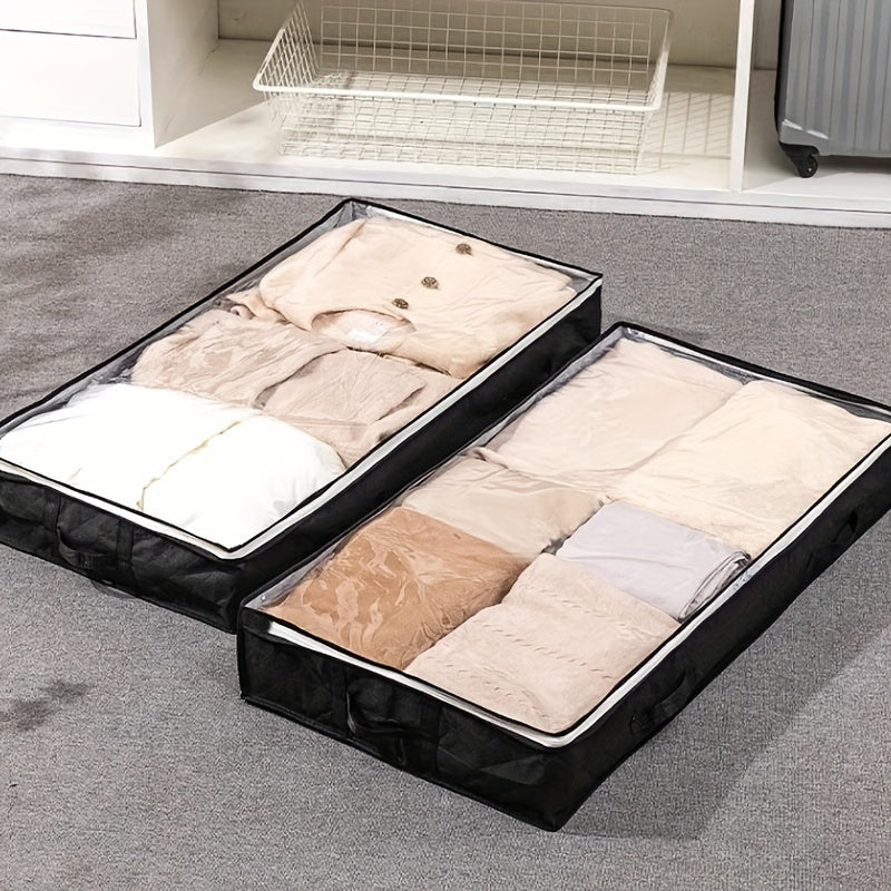 Bolsa de almacenamiento bajo la cama de gran tamaño con asas, tela transpirable, plegable para ropa, ropa de cama y sábanas