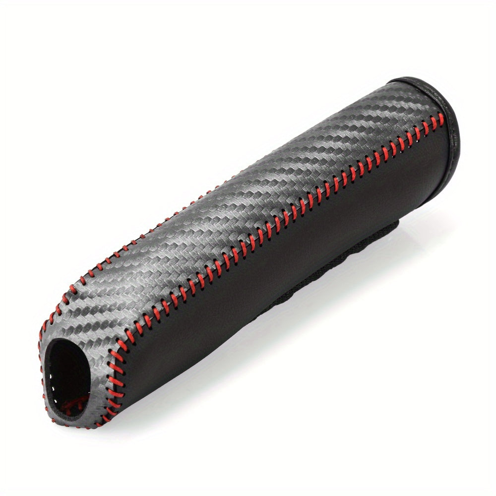 Universal PU teri avtomobil qo‘lqopini tutqichini yopishtirish, sirpanishga qarshi, qizil tikuv bilan