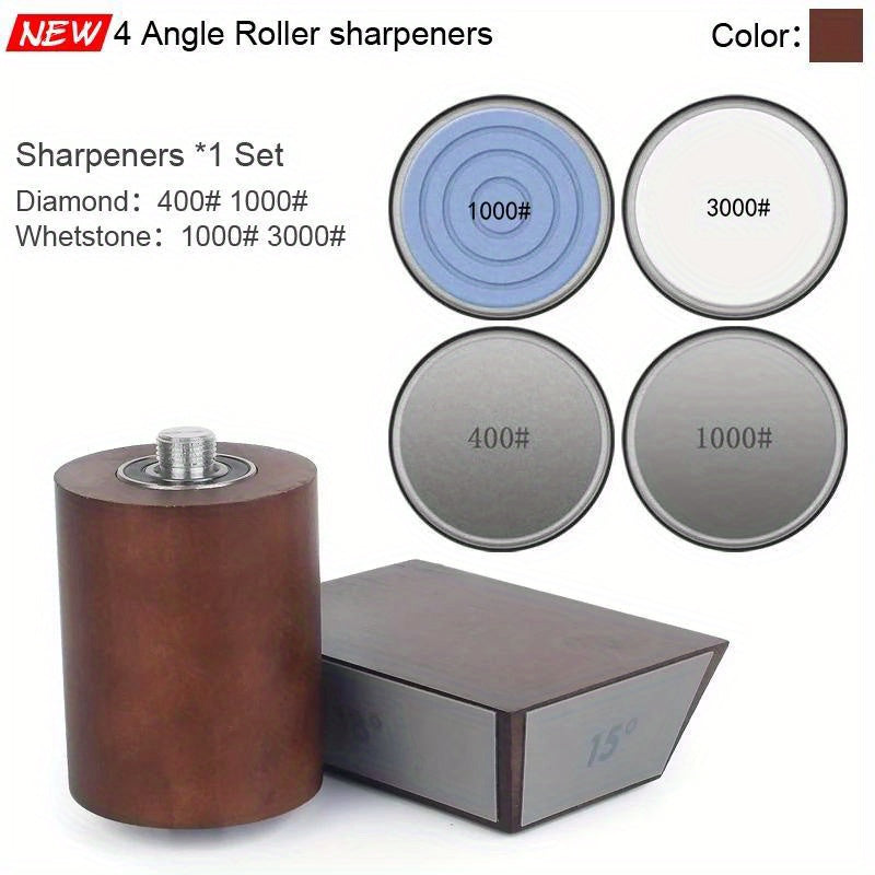 Yog'och pichoqni silliqlash uchun to'plam 4 burchakli ko'p funksiyali oshxona asbobi