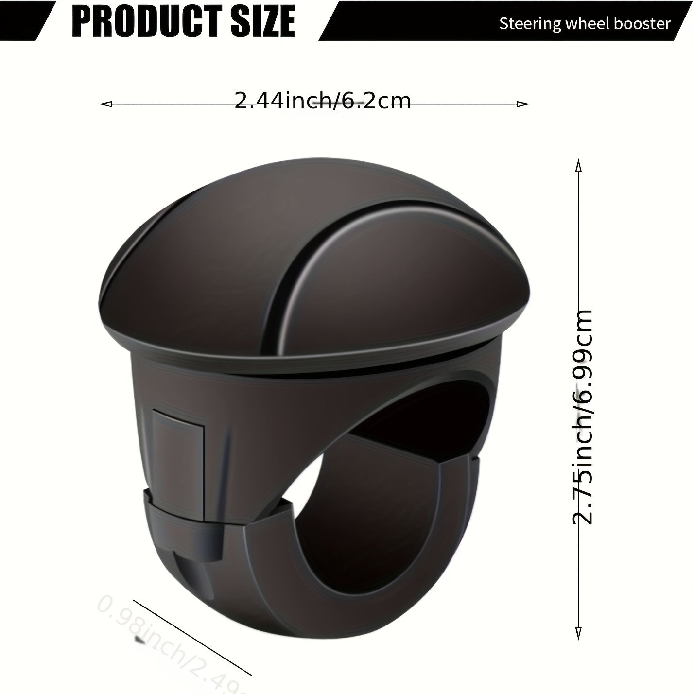 Silicone Steering Wheel Knob with Non-Slip Grip and 360° Rotation