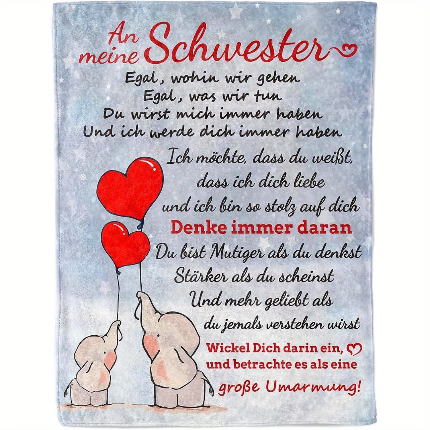 Soft Flannel Sofa Blanket for Sisters TV Throw Commemorative Gift 50x60 Inches