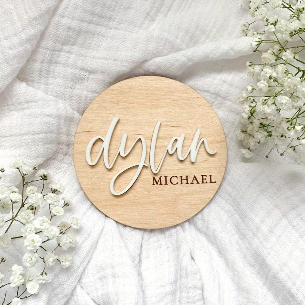 Personalized Wooden Nursery Sign Birth Stats Baby Name Plaque Baby Shower Gift
