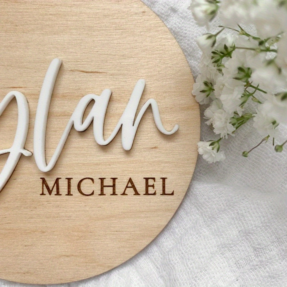 Personalized Wooden Nursery Sign Birth Stats Baby Name Plaque Baby Shower Gift