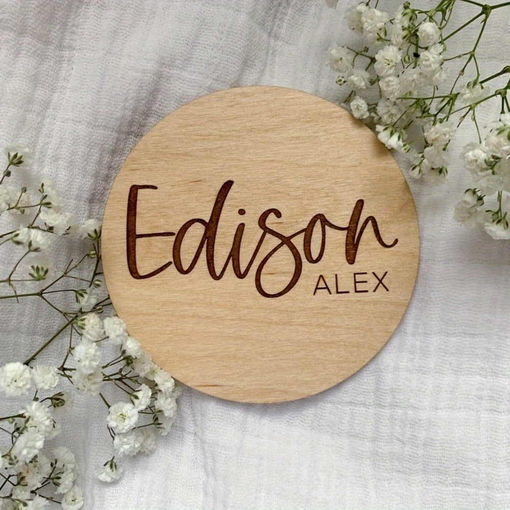 Personalized Wooden Nursery Sign Birth Stats Baby Name Plaque Baby Shower Gift