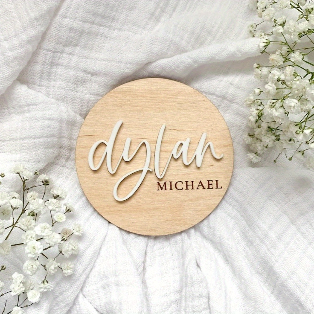 Personalized Wooden Nursery Sign Birth Stats Baby Name Plaque Baby Shower Gift