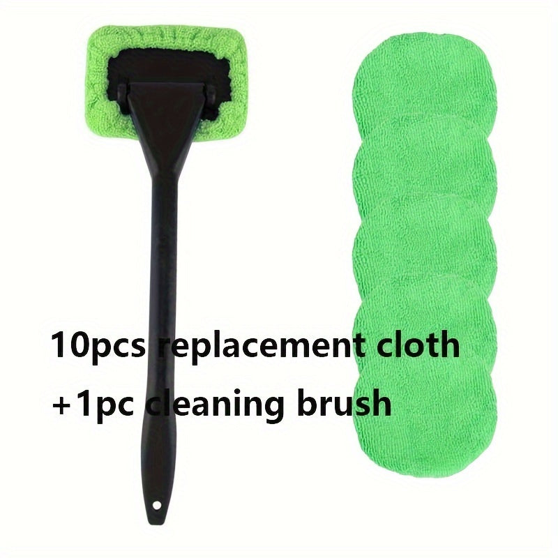 Cepillo de limpieza para parabrisas de coche con almohadillas reutilizables para cristales y ventanas de auto