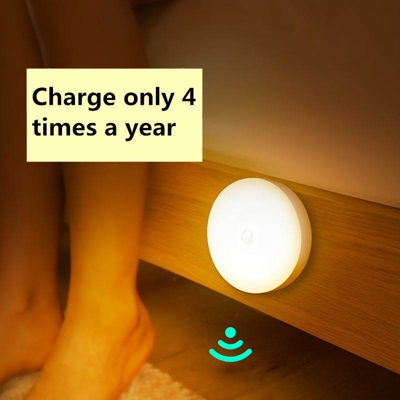 Rechargeable Motion-Activated LED Night Light for Bedroom Stairs Dorms