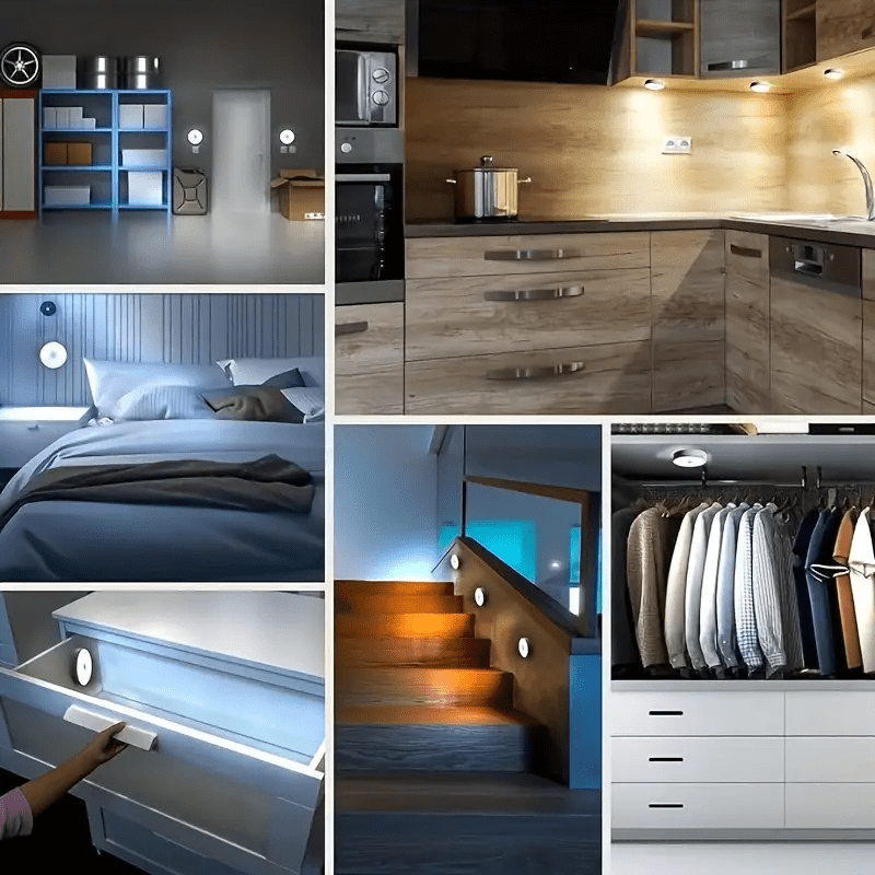 Rechargeable Motion-Activated LED Night Light for Bedroom Stairs Dorms